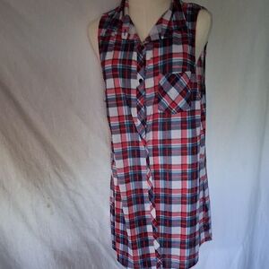 RNB Plaid Sleeveless Dress